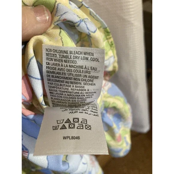 BAR III Womens Large Hello Yellow Adjustable Spaghetti Strap Dress Ruffles New - Picture 7 of 9